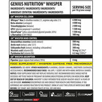 Thumbnail for Genius Nutrition - Whisper Pre-Workout 400g - MEGA NUTRICIA