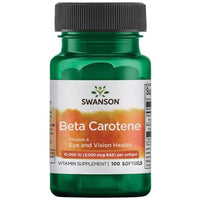 Thumbnail for Swanson Beta Carotene 10.000 IU 100 Softgelcapsules - MEGA NUTRICIA