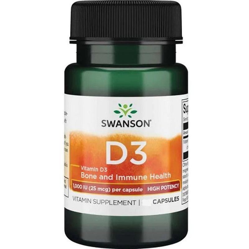 Swanson Vitamin D3 - 1000 IU - 30 Capsules - MEGA NUTRICIA