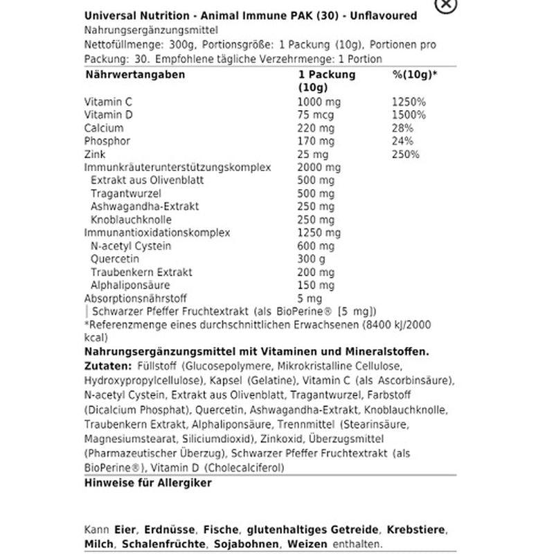 Animal Immune Pak - 30 Packs - MEGA NUTRICIA