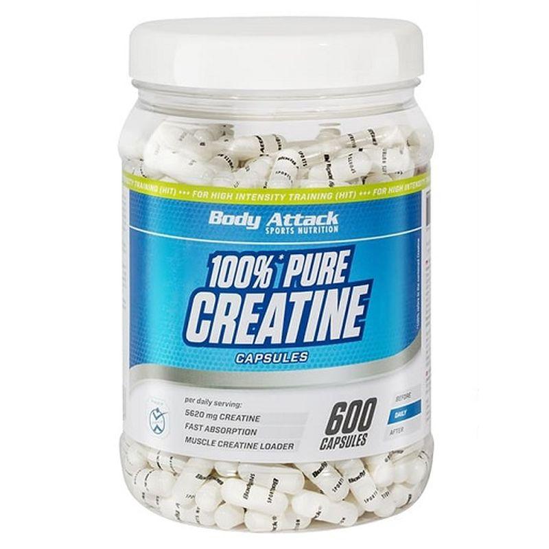 Body Attack 100% Pure Creatine 600 Capsules - MEGA NUTRICIA