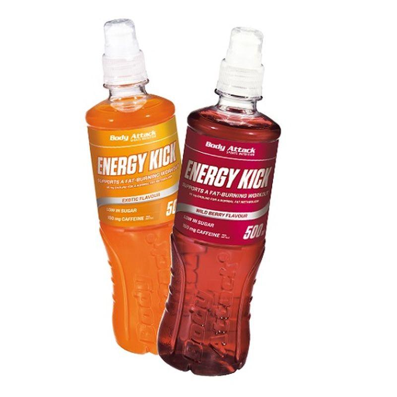 Body Attack Energy Kick Drink Wildberry 18x500ml - MEGA NUTRICIA
