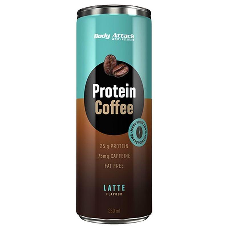 Body Attack Protein Coffee - Cafe Latte (12*250ml) - MEGA NUTRICIA