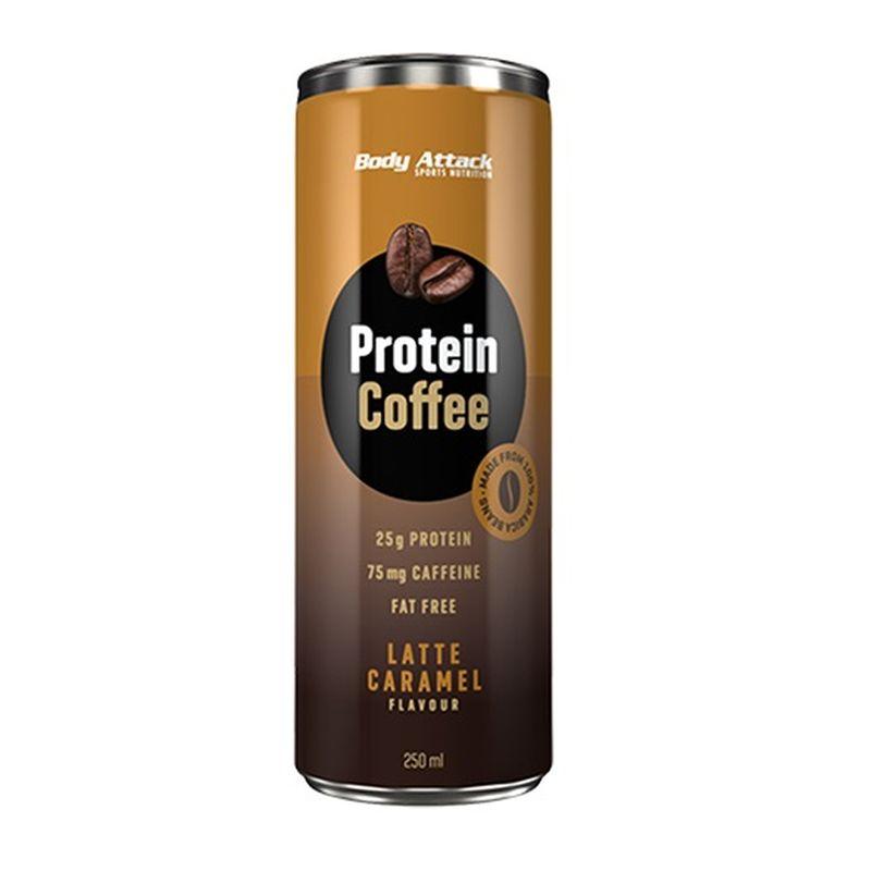 Body Attack Protein Coffee - Latte Caramel (12*250ml) - MEGA NUTRICIA