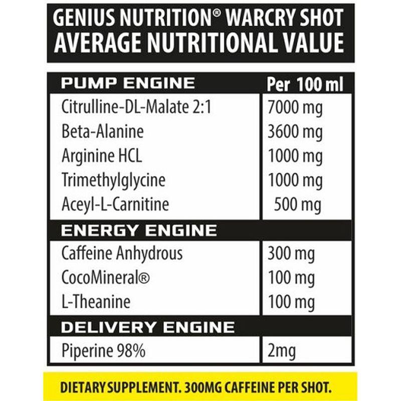 Genius Nutrition - Warcry Liquid Shot Cola (12x100ml) - MEGA NUTRICIA